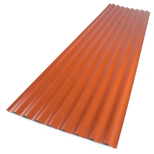 Corrugated Roof Sheet Thickness 0.6 mm Length 5 meter Orange | Matkel Store